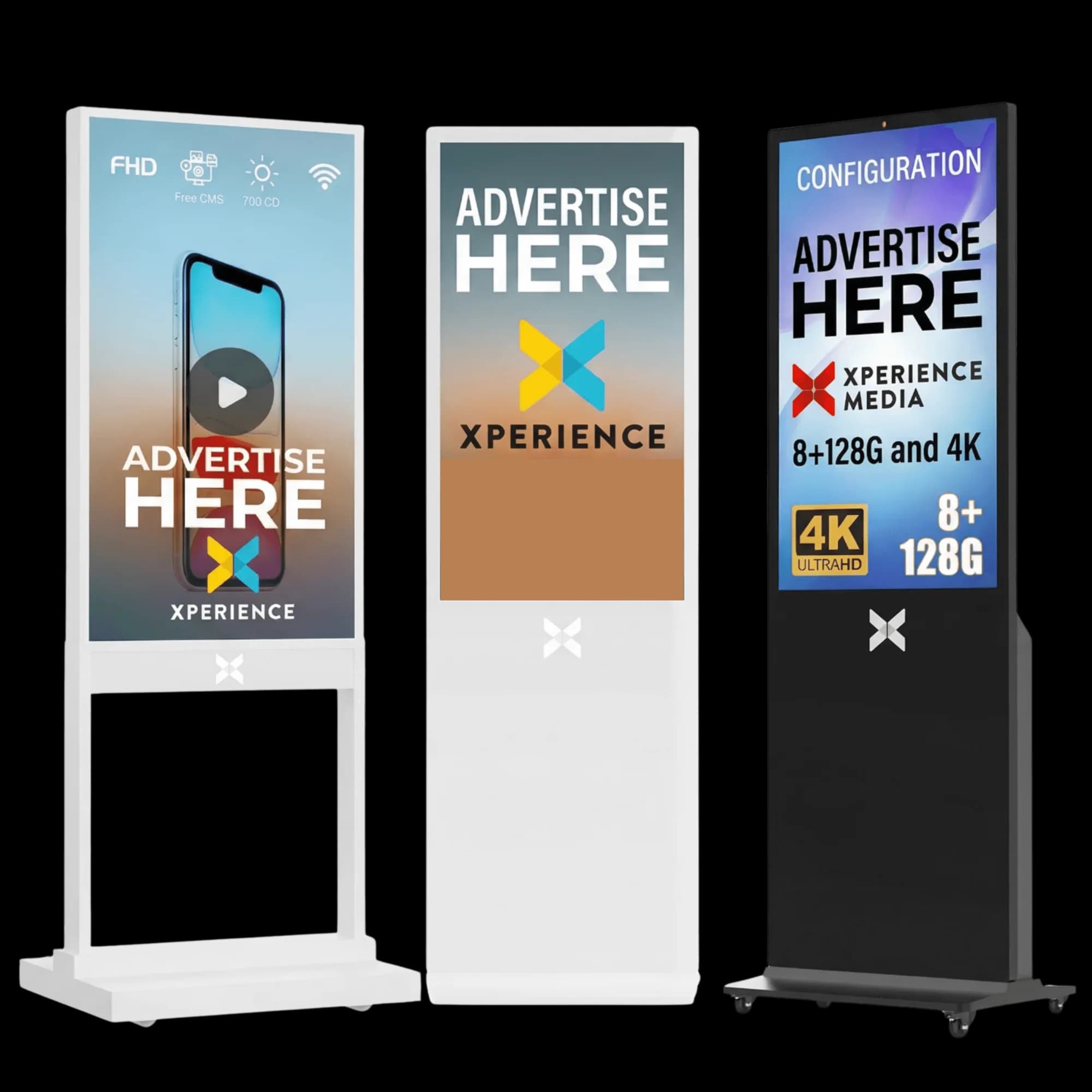 Xperience Media digital advertising display kiosks
