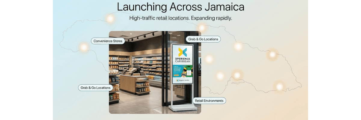 Map of Xperience Caribbean screen locations launching across Jamaica
